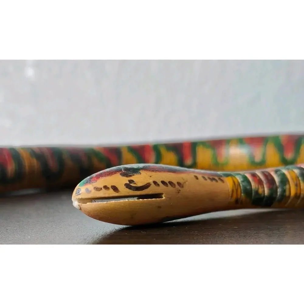 Vintage Articulated Wooden Snake Toy/Decor Reptiles 31